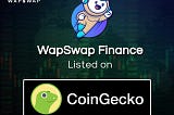WapSwap listed on CoinGecko!