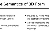 Semantics of 3D Form
