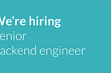 JOBS: Senior Backend Engineer at Spaaza