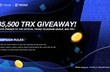 TRONZ 35,500 TRX Giveaway