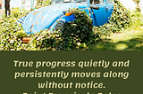 True progress quietly and persistently moves along without notice. Saint Francis de Sales