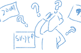 an illustration in which a guy is confused on how to pick among Zoom, Skype, and Google Hangout