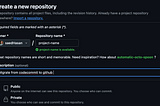 Create github repo