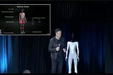 Tesla robot unveiled, Elon Musk pitched humanoid robot idea.