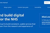 An image of the NHS design system library which can be accessed on https://service-manual.nhs.uk/