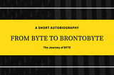 The Journey of BYTE — From Byte to Brontobyte