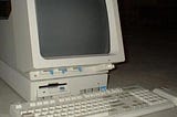 Old Compaq all-in-one computer from mid-1990s
