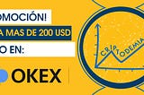 Gana más de 200 USD en bonos con OKex.