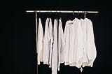 Rack of New Hanging clothing