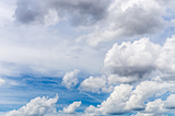 Picture of the blue sky with a lot of white ckouds