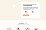 Hair Loss Treatment Landing Page