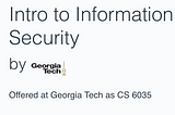สรุปคอร์ส: หลักการพื้นฐานด้านความปลอดภัยของสารสนเทศ (Intro to Information Security)