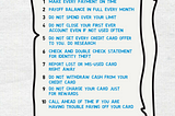 10 Credit Commandments