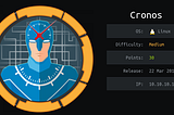 HackTheBox: Cronos Write-Up