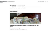 Screenshot of Medium Daily Digest