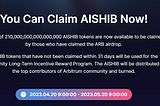 $50 ArbShib Airdrop | For ARB Eligible User