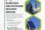 Reliable Solar Panel Critter Guard for Ultimate Protection