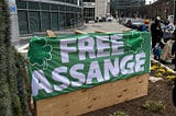 Anti-Censorship and Pro-Julian Assange Rally Knocks on DC-based Media’s Front Door