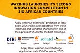 The WAZIHUB project launches the second edition of its Innovation Competition