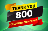 How I got 800 followers in 4 months with few stories