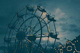 Ferris Wheel ride at night time