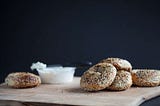 Photo of bagels and cream cheese