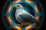 Sacred Pigeon generated on MidJourney AI Art