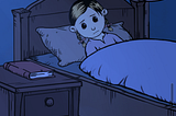 The child (Karin, a blonde girl with fair skin and medium-length braided twintails), lays in bed and says “My dad is a German. Maybe if he’s bad, then I’m bad.”