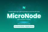 Seeking 20 Pioneers for Exclusive Early Access to MicroNode: Revolutionize Node Creation &…