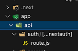 next auth route directory