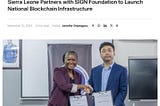 🇸🇱 Sierra Leone Advances National Blockchain Strategy to Drive Digital Transformation