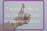 FB Consultancy can help you with your SuccessFactors implementation and ensure that it is successful. We have a team of experts who are familiar with the software and can help you configure it, establish governance, set realistic expectations, and more. Contact us today to learn more about how our methodology will help you get the most out of your investment