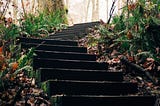 Stairs to climb a mountain.