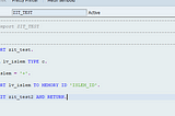 SAP ABAP Memory