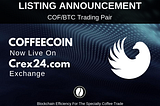 CoffeeCoin Listed On Crex24 Exchange