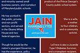 Jain for Governor Announces Running Mate