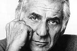 A photo of New York Philharmonic Diretcor Leonard Bernstein