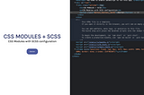 CSS Modules with SASS/SCSS