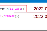 Function FOMONTH (SQL SERVER)