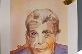 water color sketch of Anthony Bourdain by Harry Gold