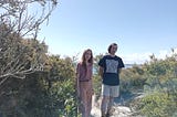 Troth on a coastal bushwalk, not far from where they took the photo that is going to be the upcoming album Oak Corridor cover.