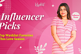 Embrace love with Wyshlist! Discover top influencer picks: 1. Floral Fiesta Maxi Dress 2. Chic Strap Shoulders Multi-Color Polyester Dress 3. Midnight Sparkle Sheath Dress 4. Chic White-Red Printed Midi Dress 5. Blush Radiance Crepe Bodycon Dress.