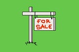 Yard sign “for sale”