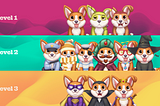 Revealing the first set of characters, hierarchies / levels based on rarity of characters in the…
