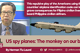 US spy planes: The monkey on our back