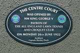 Wimbledon Centre Court plaque [Photo: Maggie Jones — Wikimedia Commons]