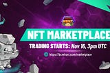 NFT Marketplace launch in Mainnet and community event