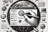 A black and white pencil sketch depicting the key elements of managed attribution in OSINT investigations on a white background.