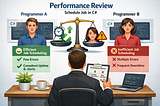 Performance Review On schedule some comparing Job