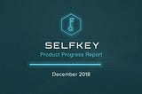SelfKey Product Progress Report December 2018